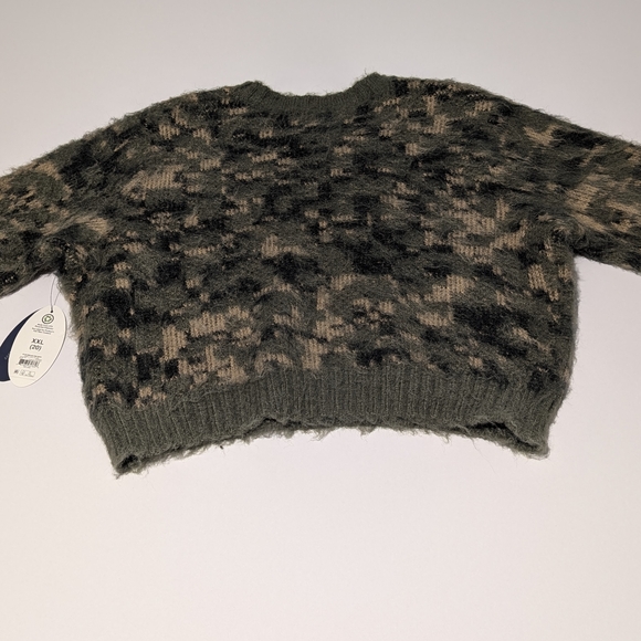 Scoop Women’s Pointelle Knit Cardigan Sweater - Blue/Grey Mix - Size XXL - Picture 3 of 7